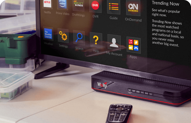 Wally® HD receiver  with built-in apps and remote finder